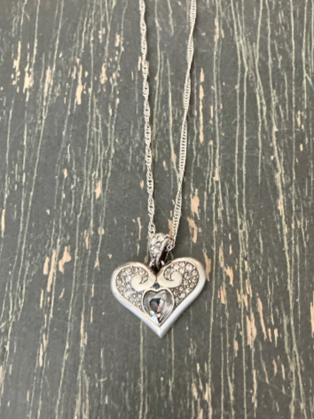 Brighton Heart Pendant Necklace 10 inches length (chain)